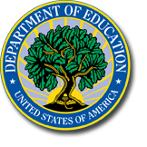 Seal of the United States Department of Education. The seal was introduced on May 7, 1980, and is described in law as: Standing 
