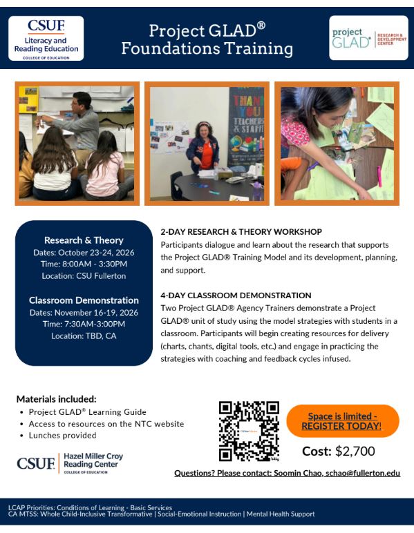 Project GLAD Foundations Training with CSUF Fall 2026.JPG