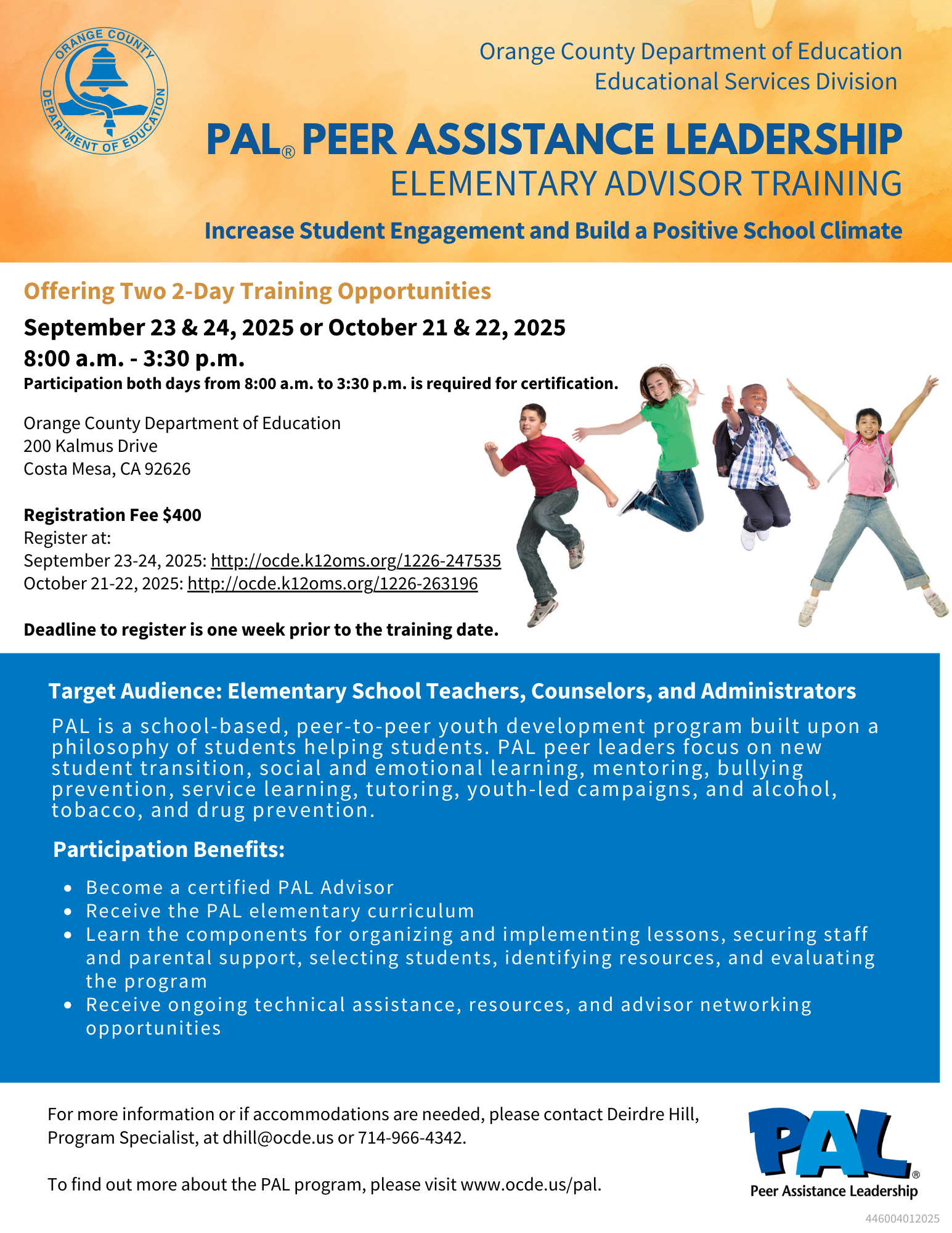 FALL_ Elementary PAL Training FALL 2025.png
