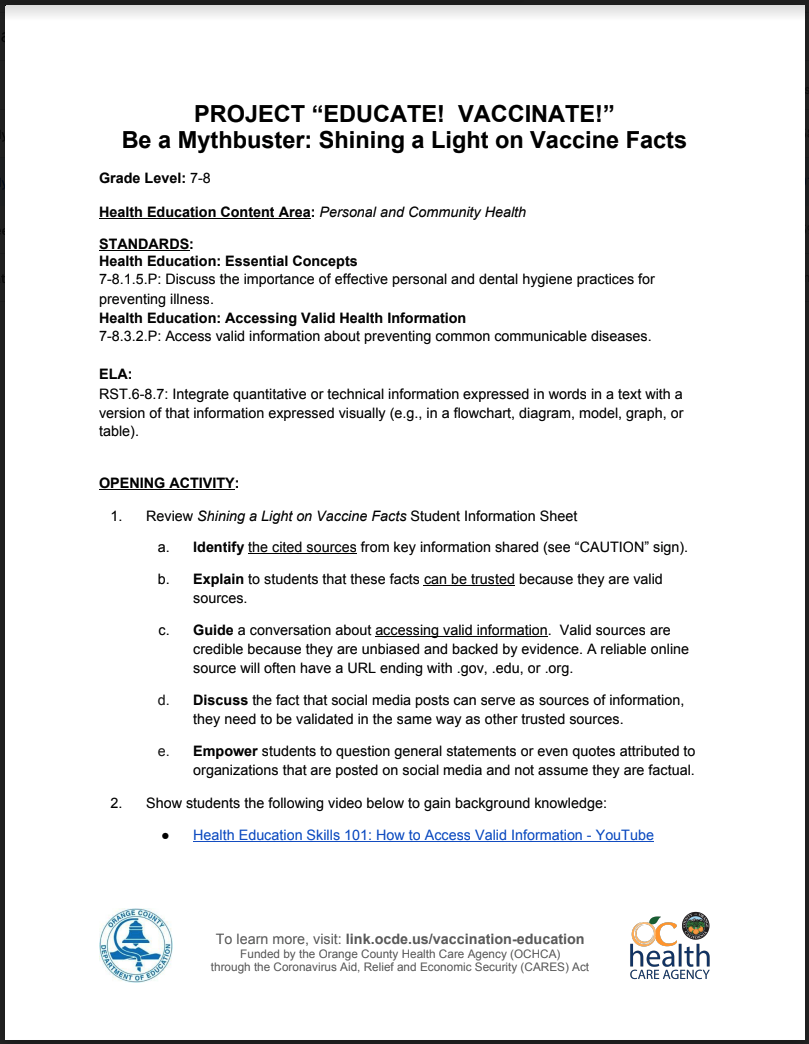 Be a Mythbuster