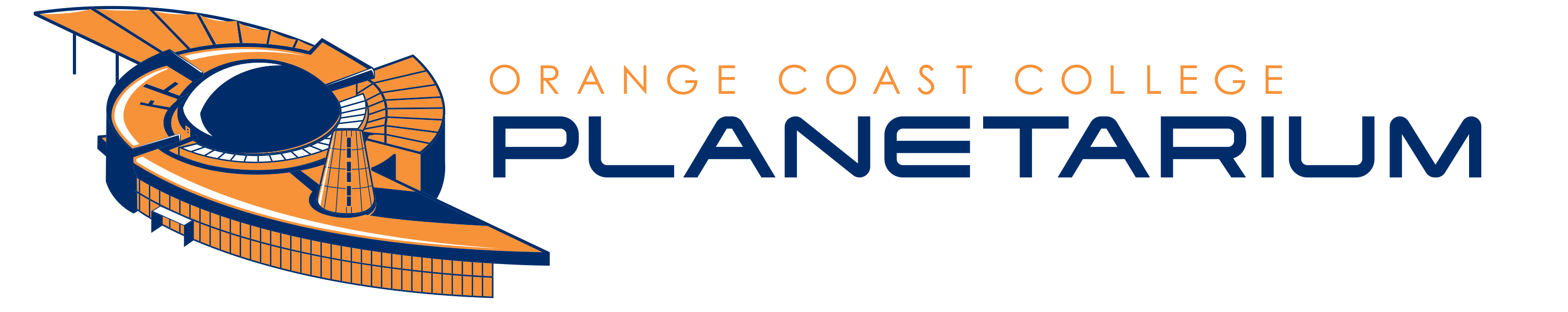 Orange Coast College Plantarium Logo with Image of the Planetarium Building