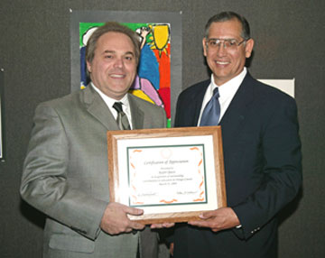 Ralph Opacic, Ed.D., Founder and Executive Director, Orange County High School of the Arts, with Board Member, Felix Rocha, Jr.