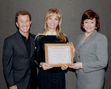Lawrence and Kristina Dodge, countywide philanthropists, with Board Member Dr. Alexandria Coronado