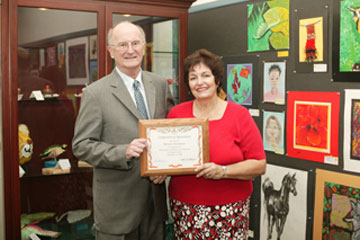 Board Member Dr. John “Jack” W. Bedell with Patricia Christiansen, President, 4th District PTA