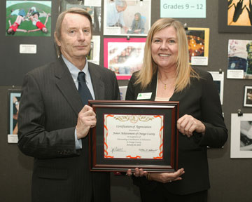 Board Member Dr. David L. Boyd with Christine Shewbridge, President, Junior Achievement of Orange County