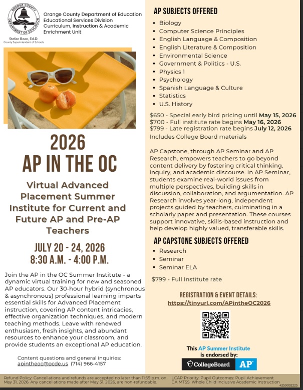 Thumbnail for 2026 AP in the OC