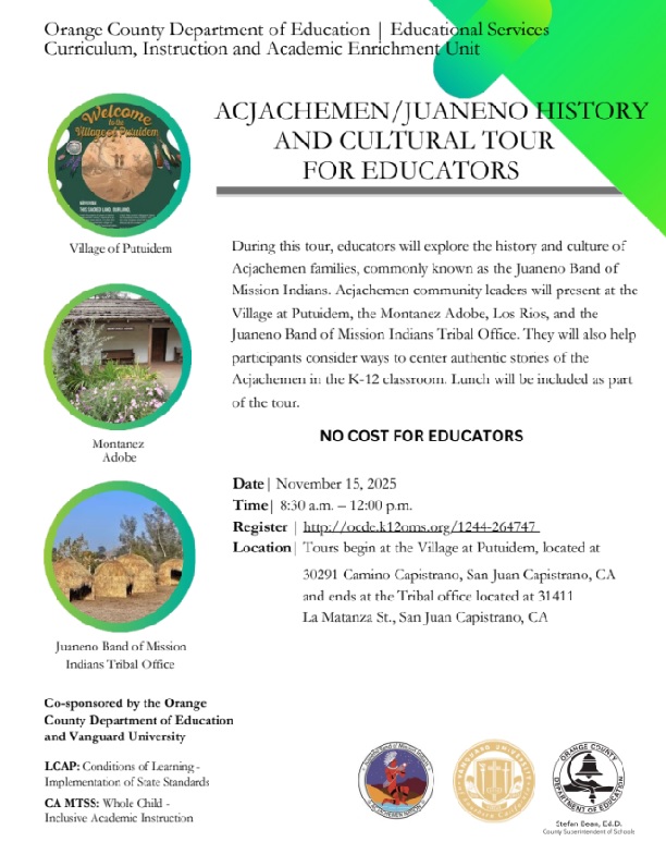 Thumbnail for Acjachemen/Juaneno History and Cultural Tour For Educators