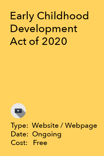 Early Childhood Development Act of 2020
