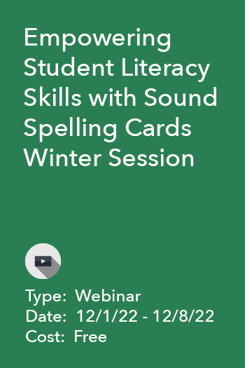 Empowering Student Literacy Skills with Sound Spelling Cards Winter Session
