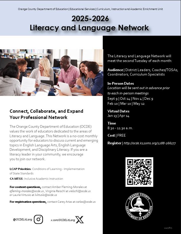 Thumbnail for 2025-2026 Literacy and Language Network