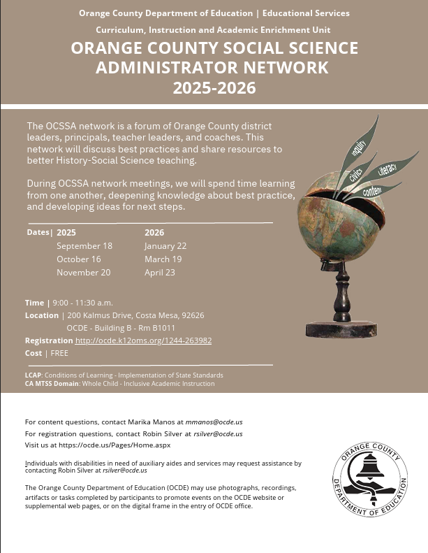 Thumbnail for Orange County Social Science Administrator Network 2025-2026