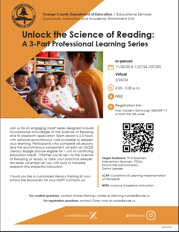 Thumbnail for Unlock the Science of Reading: A 3-Part Professional Learning Series