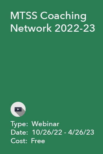 MTSS Coaching Network 2022-23