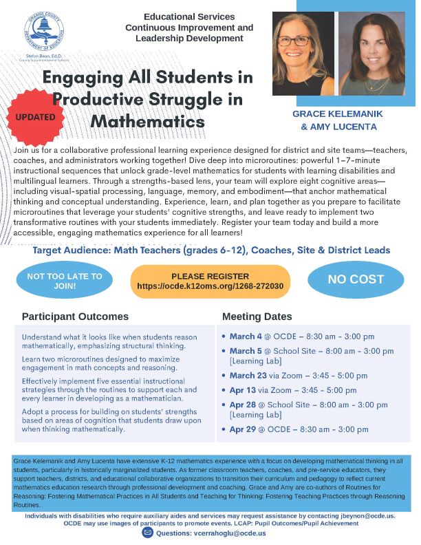 Thumbnail for Engaging All Students in Productive Struggle in Mathematics