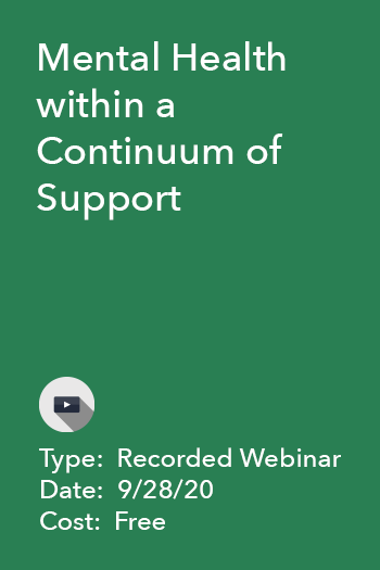 Mental Health within a Continuum of Support