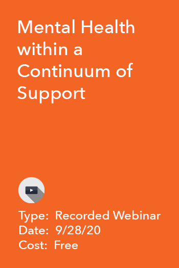 Mental Health within a Continuum of Support