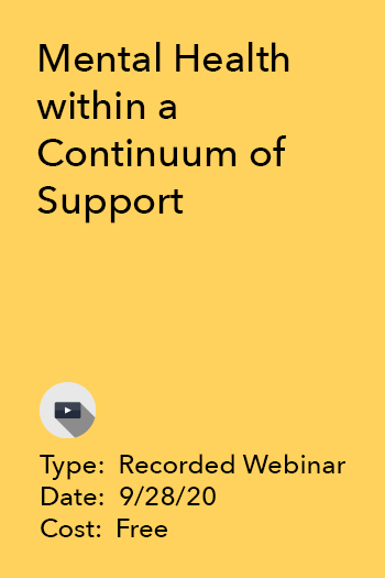 Mental Health within a Continuum of SUpport