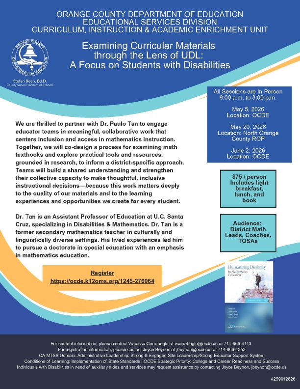 Thumbnail for Examining Curricular Materials through the Lens of UDL: A Focus on Students with Disabilities