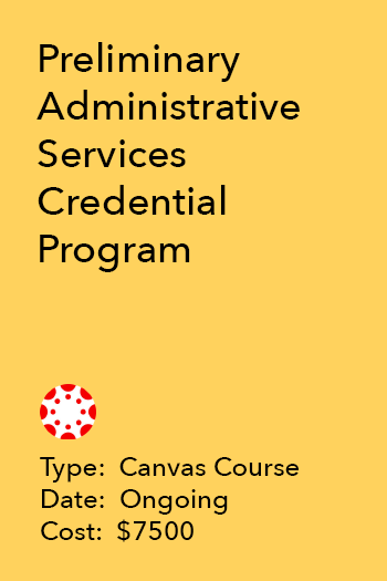 Preliminary Administrative Services Credential Program