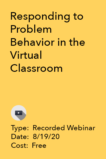 Responding to Problem Behavior in the Virtual Classroom